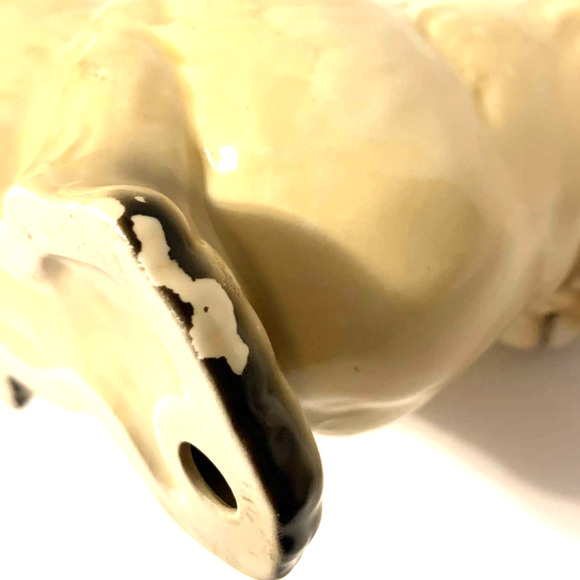 Vintage Harvey Knox Ceramic Calico Cat Blue Eyes Signed - Picture 8 of 15